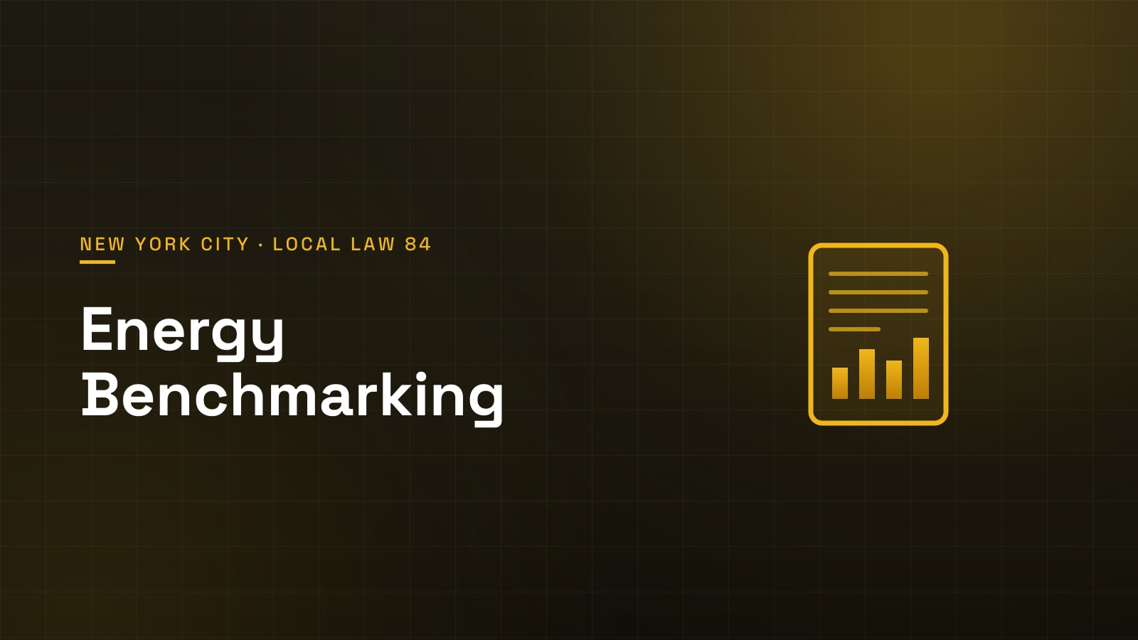 Energy benchmarking report — NYC Local Law 84