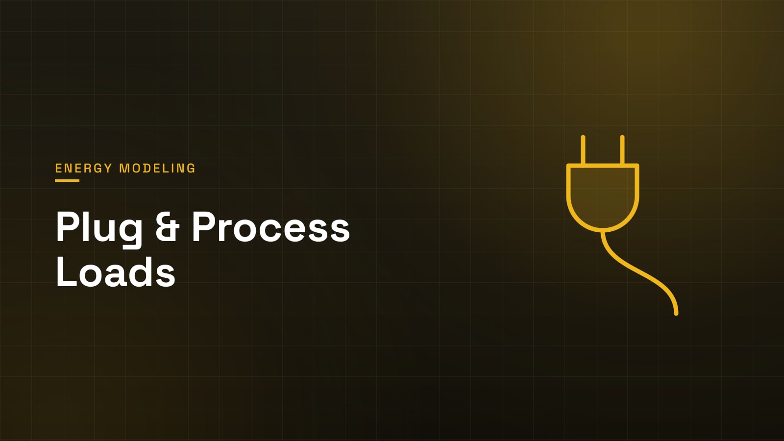Power plug illustration — plug and process loads in energy modeling