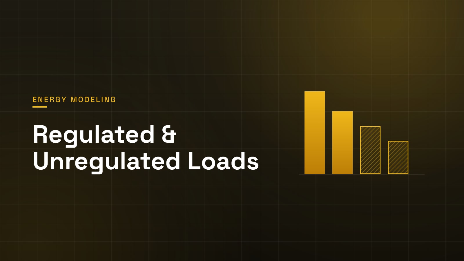 Bar chart comparing regulated and unregulated loads in energy modeling