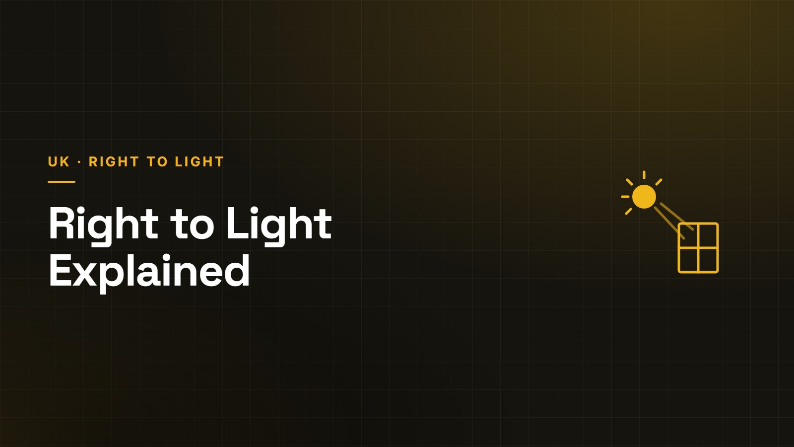 Daylight entering a window past a neighbouring building — UK Right to Light