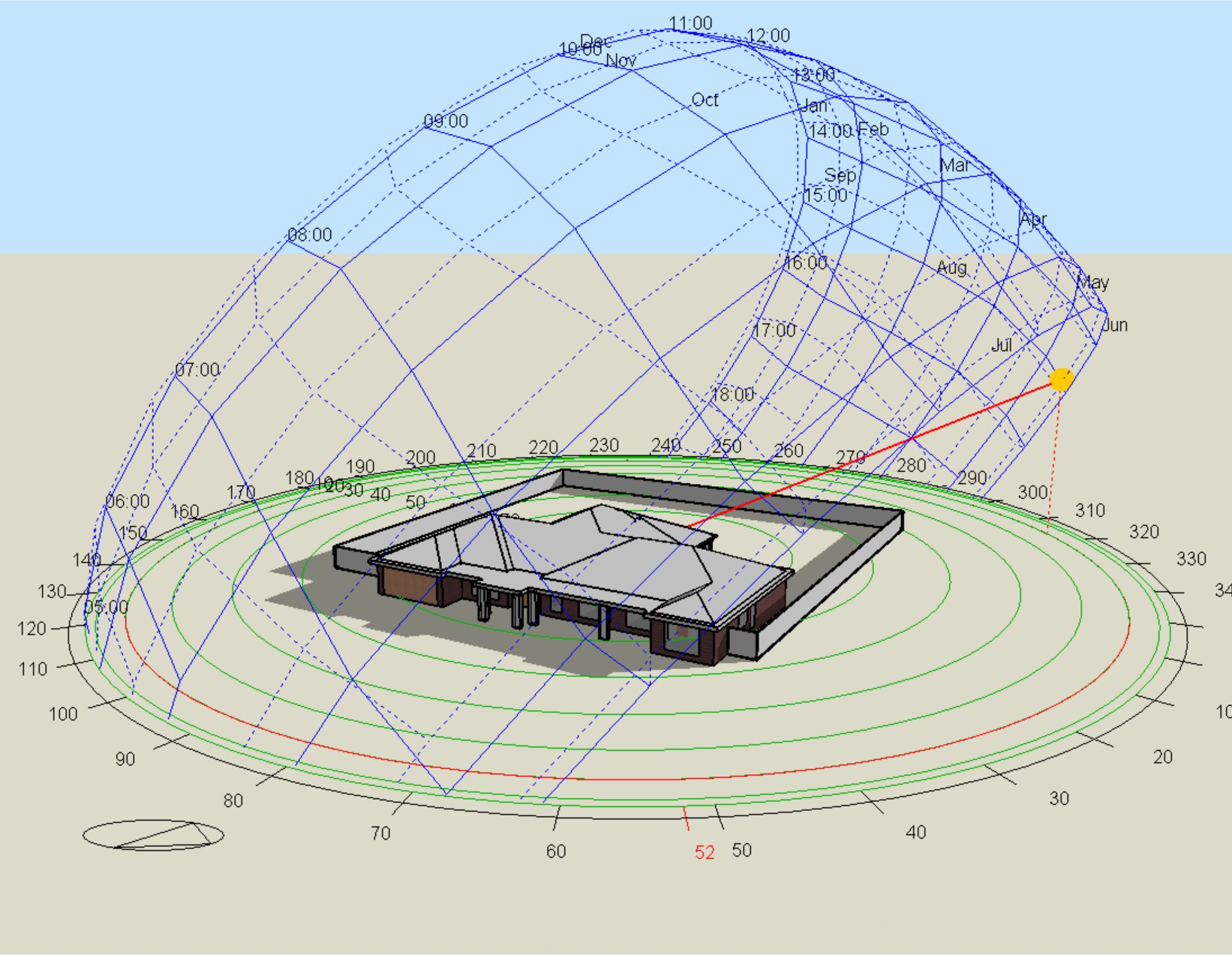 Sun-path study