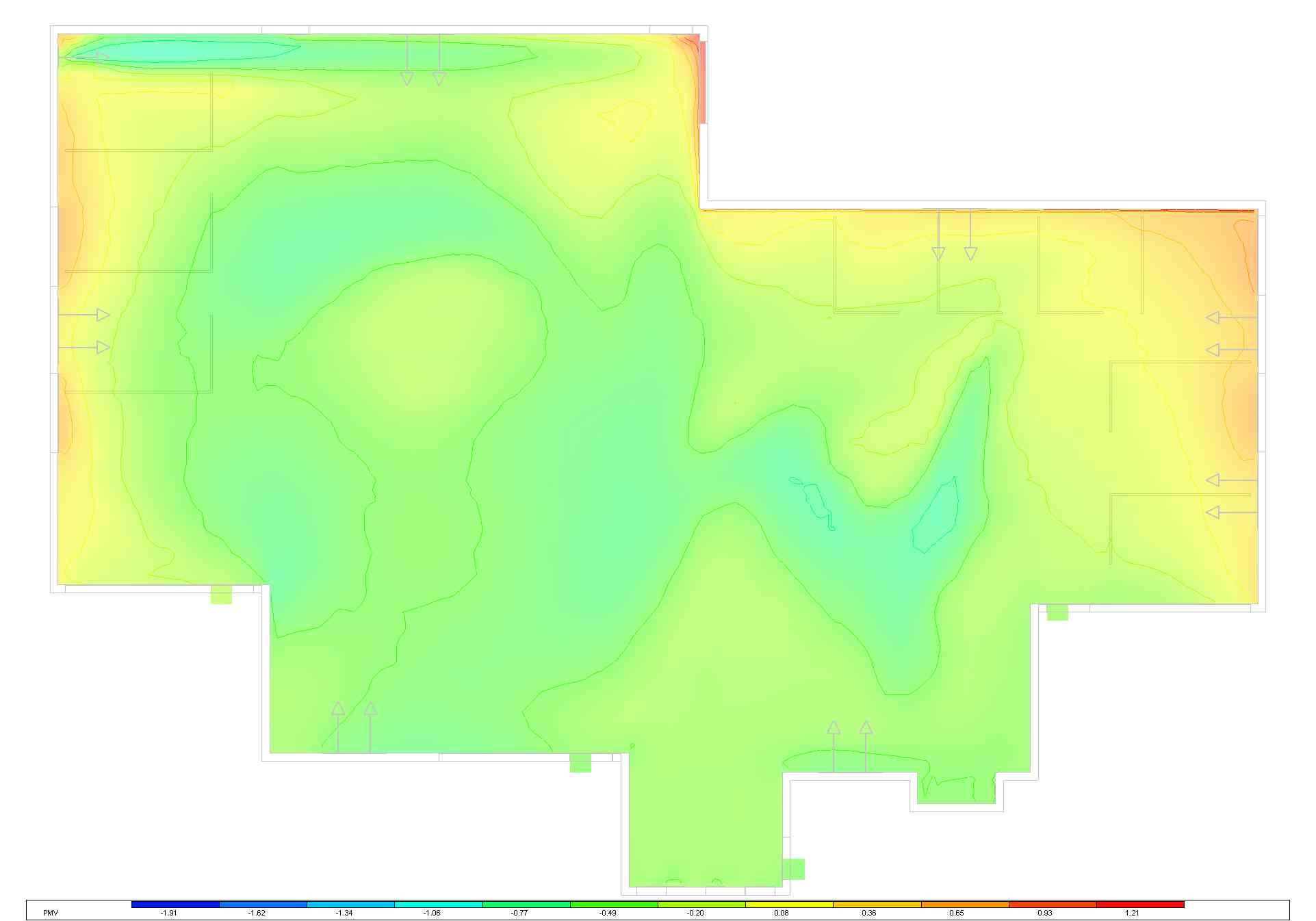 PMV thermal comfort analysis